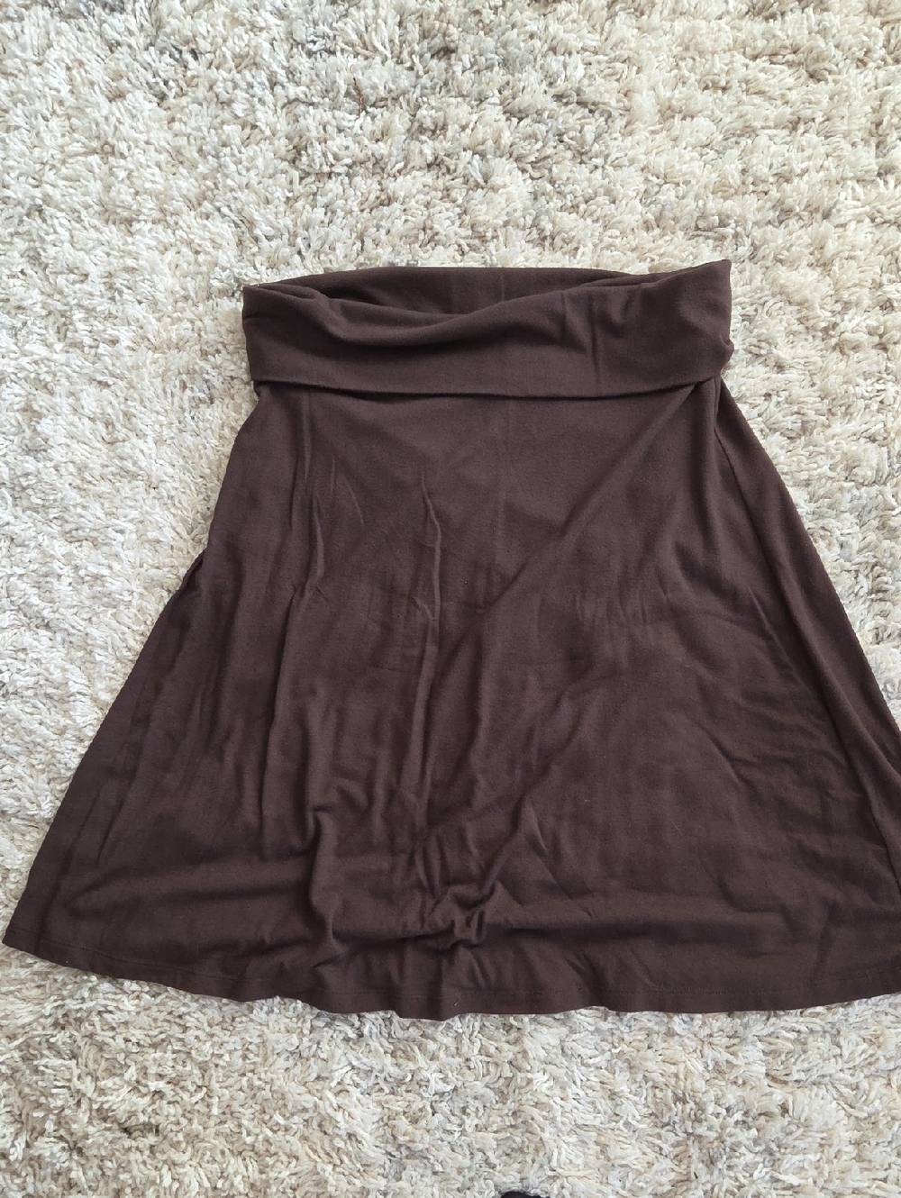 Old Navy Brown Fold-Over Waist A-Line Skirt